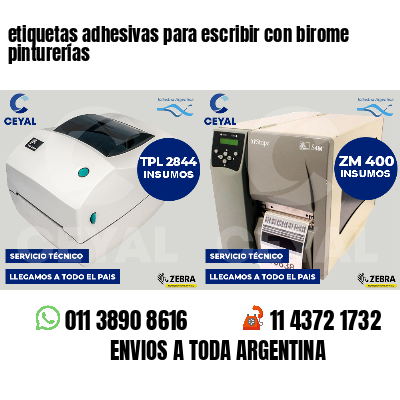 etiquetas adhesivas para escribir con birome pinturerías