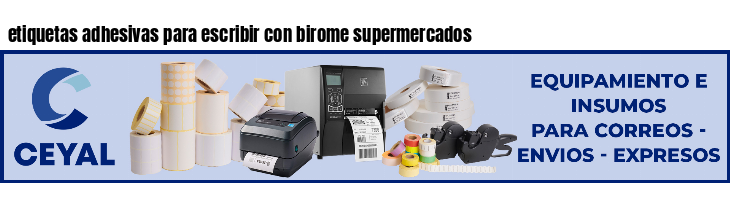 etiquetas adhesivas para escribir con birome supermercados