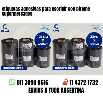 etiquetas adhesivas para escribir con birome supermercados
