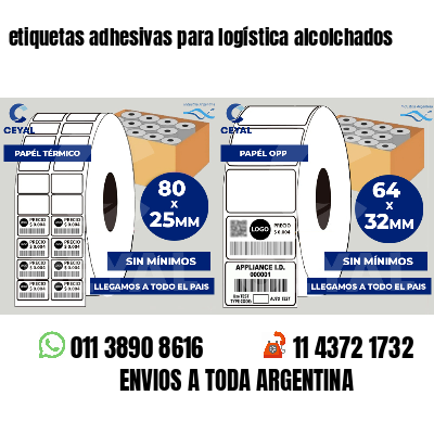 etiquetas adhesivas para logística alcolchados