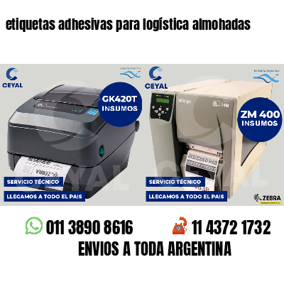 etiquetas adhesivas para logística almohadas