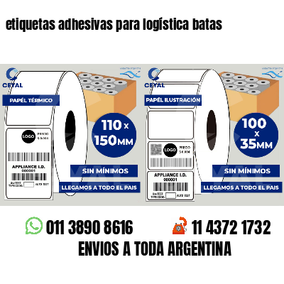 etiquetas adhesivas para logística batas