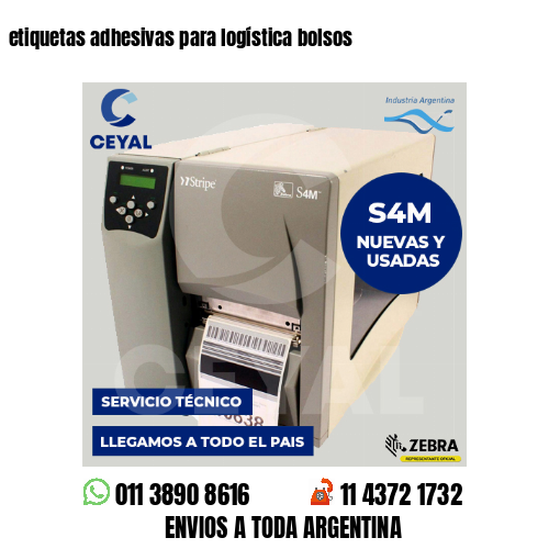 etiquetas adhesivas para logística bolsos