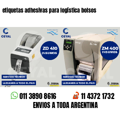 etiquetas adhesivas para logística bolsos