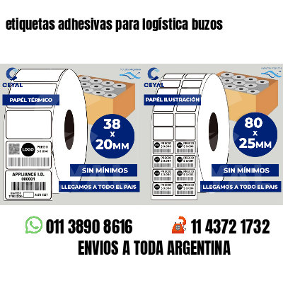 etiquetas adhesivas para logística buzos