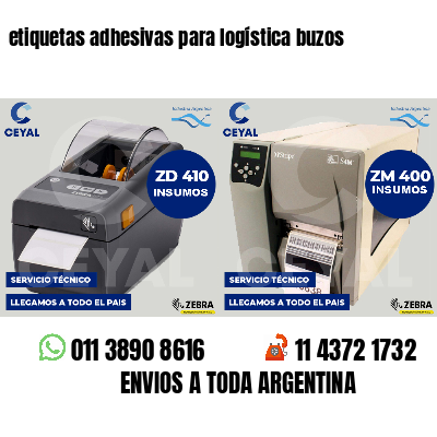 etiquetas adhesivas para logística buzos