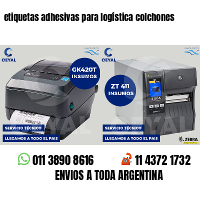 etiquetas adhesivas para logística colchones