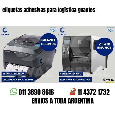 etiquetas adhesivas para logística guantes