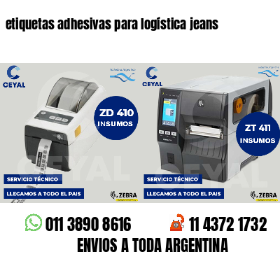 etiquetas adhesivas para logística jeans