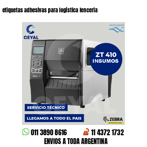 etiquetas adhesivas para logística lenceria