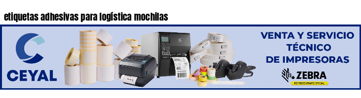 etiquetas adhesivas para logística mochilas