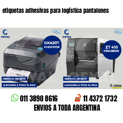 etiquetas adhesivas para logística pantalones
