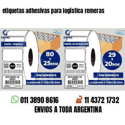 etiquetas adhesivas para logística remeras