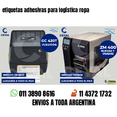 etiquetas adhesivas para logística ropa