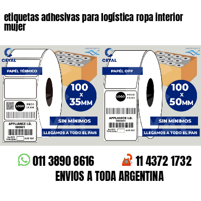 etiquetas adhesivas para logística ropa interior mujer