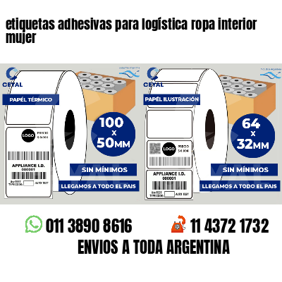 etiquetas adhesivas para logística ropa interior mujer