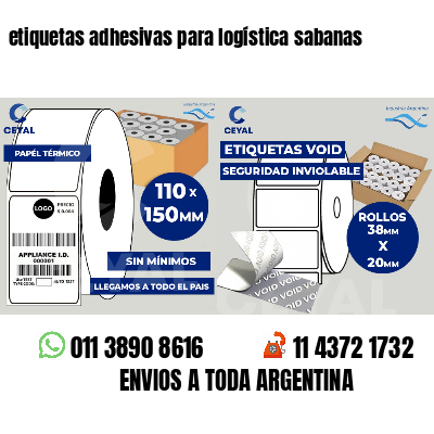 etiquetas adhesivas para logística sabanas