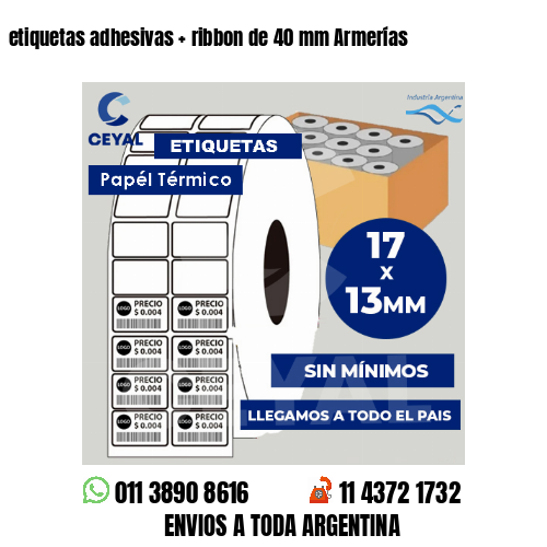 etiquetas adhesivas   ribbon de 40 mm Armerías