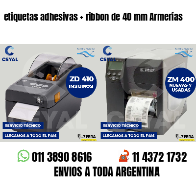 etiquetas adhesivas   ribbon de 40 mm Armerías