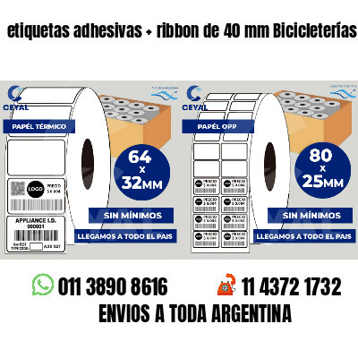 etiquetas adhesivas ribbon de 40 mm Bicicleterías