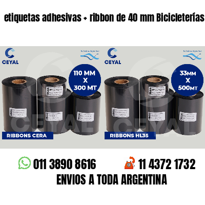 etiquetas adhesivas ribbon de 40 mm Bicicleterías