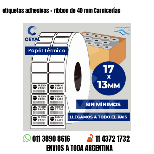 etiquetas adhesivas   ribbon de 40 mm Carnicerías
