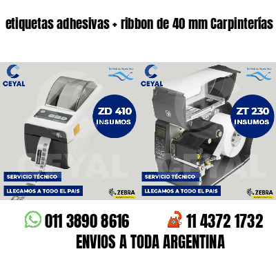 etiquetas adhesivas ribbon de 40 mm Carpinterías