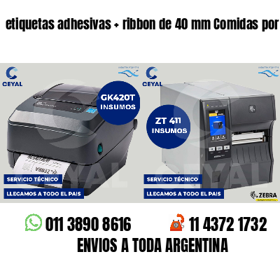 etiquetas adhesivas ribbon de 40 mm Comidas por peso