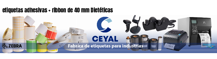 etiquetas adhesivas ribbon de 40 mm Dietéticas
