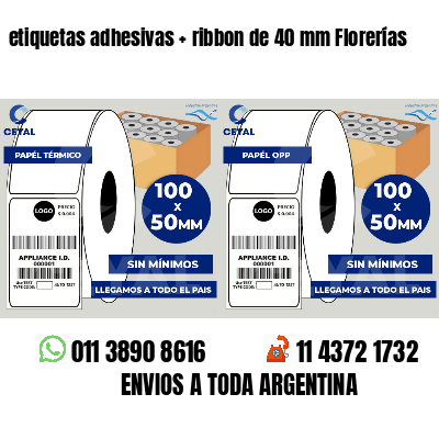 etiquetas adhesivas   ribbon de 40 mm Florerías