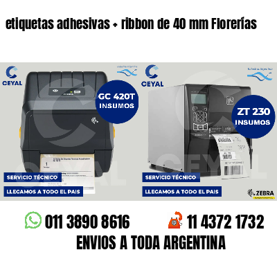 etiquetas adhesivas   ribbon de 40 mm Florerías