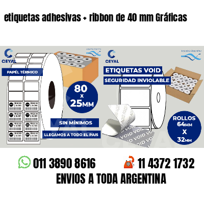 etiquetas adhesivas ribbon de 40 mm Gráficas
