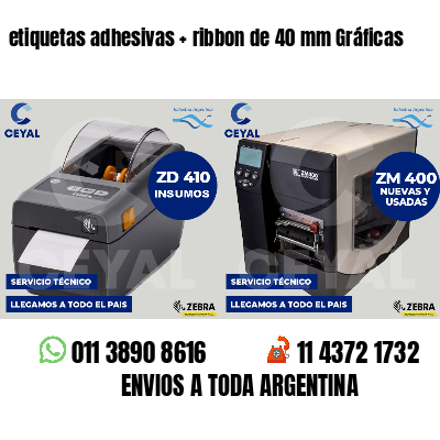 etiquetas adhesivas   ribbon de 40 mm Gráficas