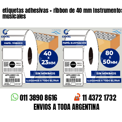 etiquetas adhesivas ribbon de 40 mm Instrumentos musicales