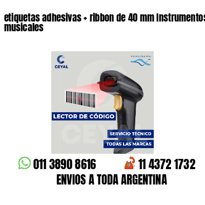 etiquetas adhesivas ribbon de 40 mm Instrumentos musicales