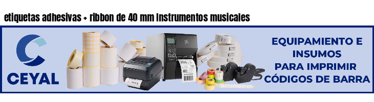 etiquetas adhesivas ribbon de 40 mm Instrumentos musicales