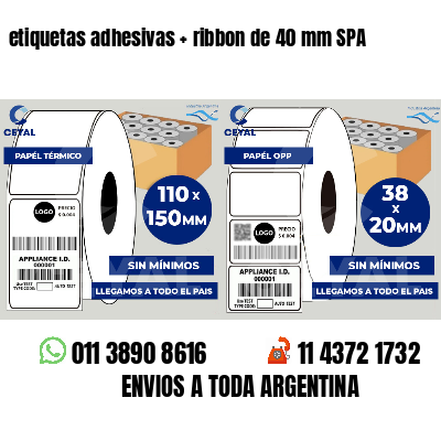 etiquetas adhesivas ribbon de 40 mm SPA