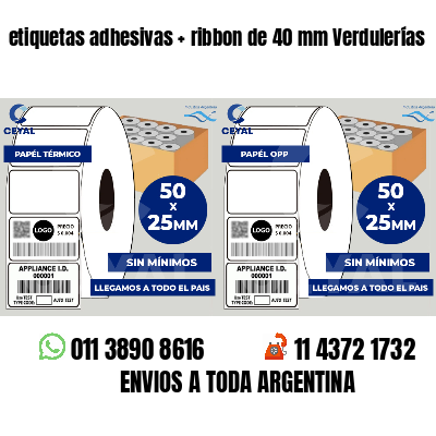 etiquetas adhesivas ribbon de 40 mm Verdulerías