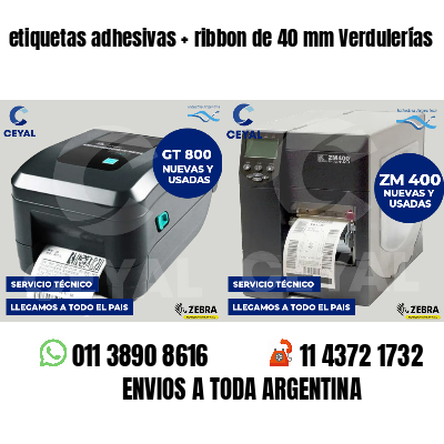 etiquetas adhesivas ribbon de 40 mm Verdulerías