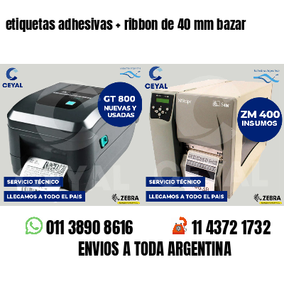 etiquetas adhesivas ribbon de 40 mm bazar