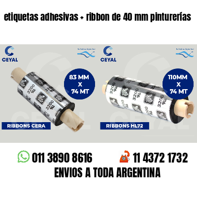 etiquetas adhesivas   ribbon de 40 mm pinturerías