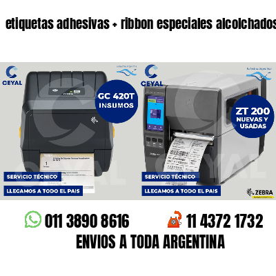 etiquetas adhesivas   ribbon especiales alcolchados