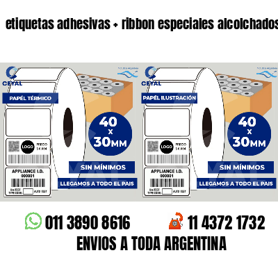 etiquetas adhesivas   ribbon especiales alcolchados