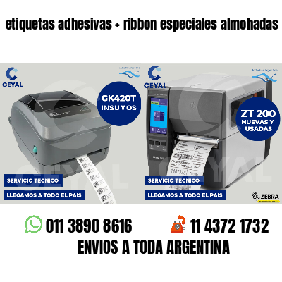etiquetas adhesivas   ribbon especiales almohadas