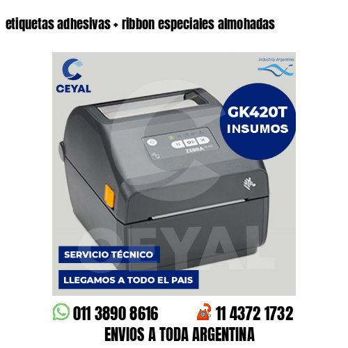 etiquetas adhesivas   ribbon especiales almohadas