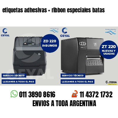 etiquetas adhesivas ribbon especiales batas