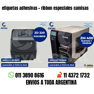 etiquetas adhesivas ribbon especiales camisas