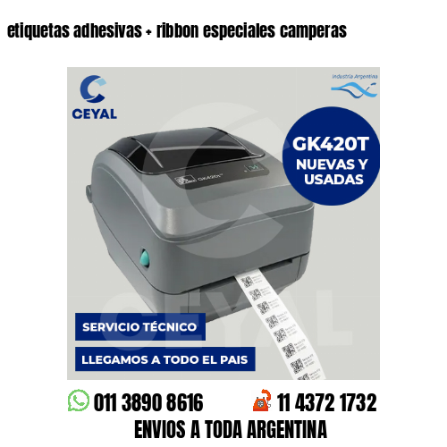 etiquetas adhesivas   ribbon especiales camperas