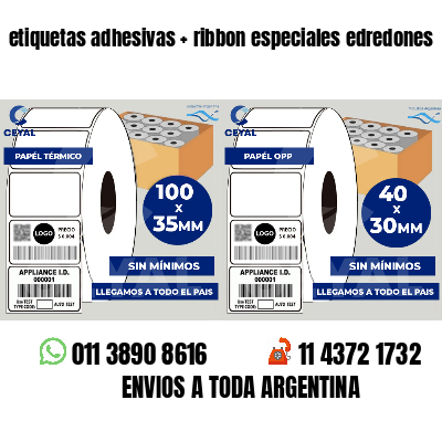 etiquetas adhesivas   ribbon especiales edredones