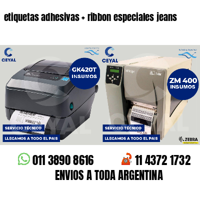 etiquetas adhesivas   ribbon especiales jeans